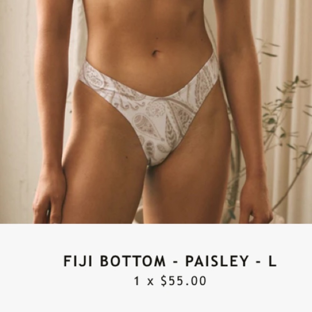 Tan lines by Sivan Ayla paisley bikini bottom size l